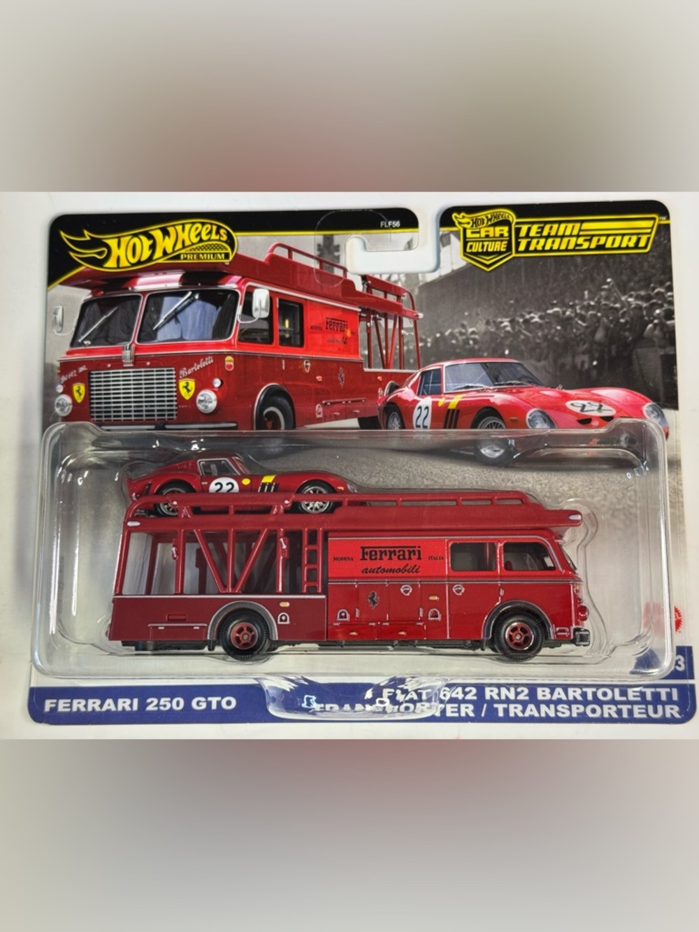 Hot Wheels Team Transport FERRARI 250 GTO & FIAT 642 RN2 BARTOLETTI TRANSPORTER